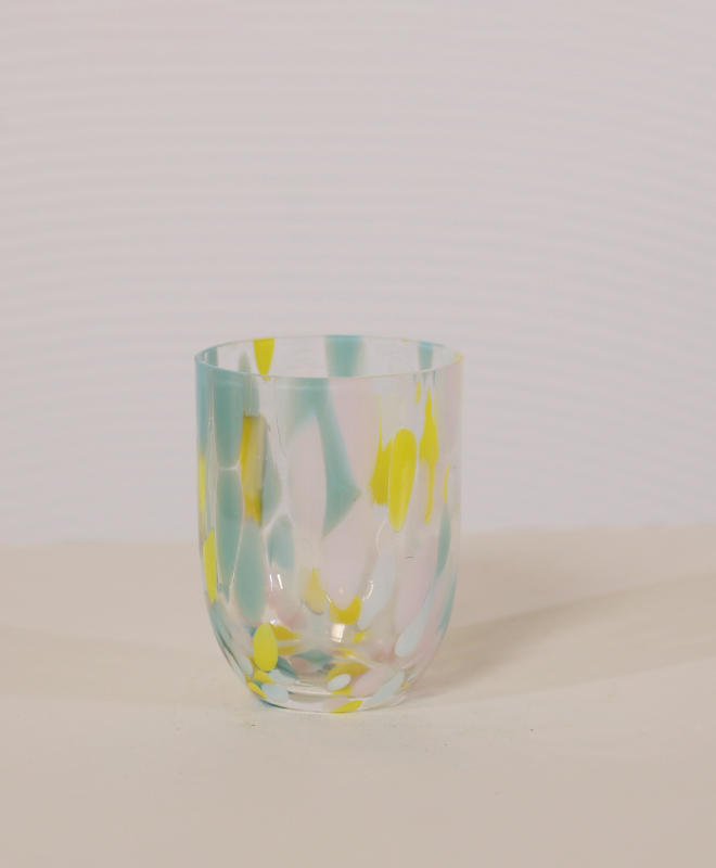 GLASS BIG CONFETTI ROSA/ BLUE/YELLOW