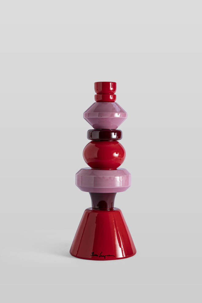 CANDLEABRO TONI RED 40 CM