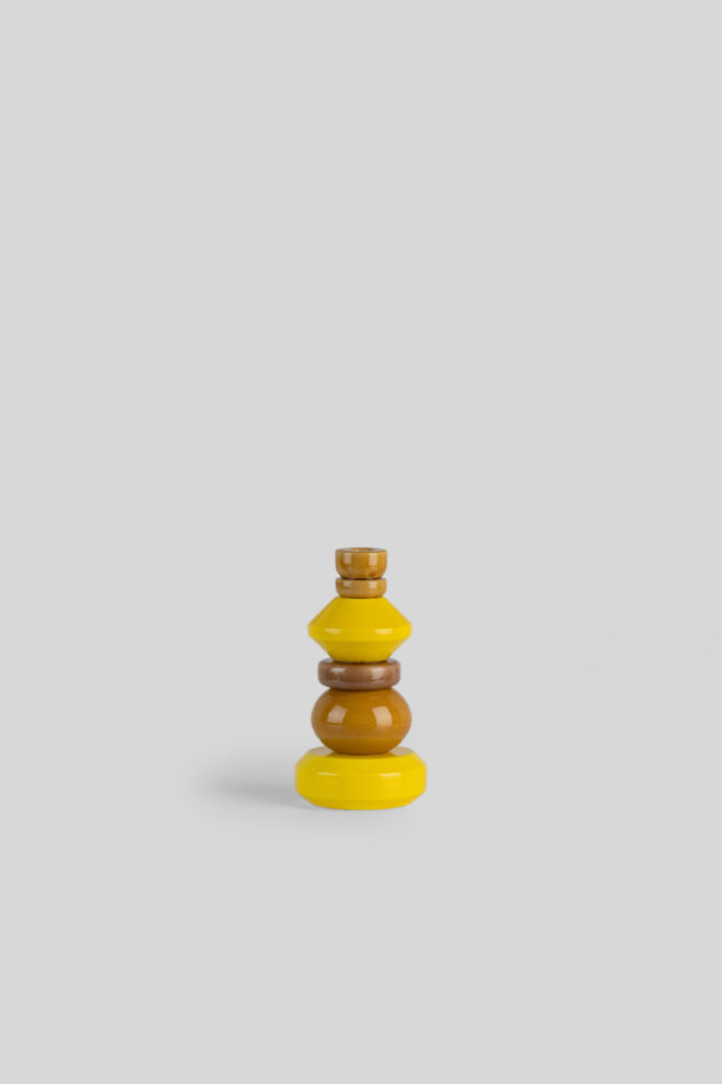 CANDLEABRO TONI YELLOW 25 CM