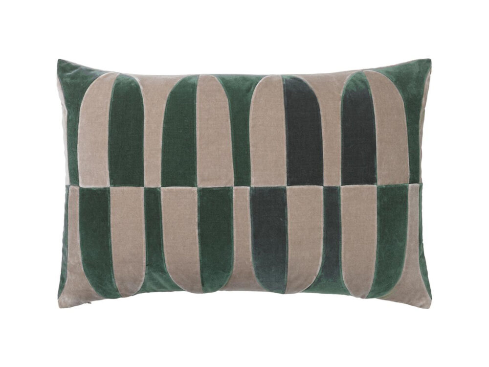 CUSHION ABIGAIL  40X60 PEACOCK/LIGHT KIT