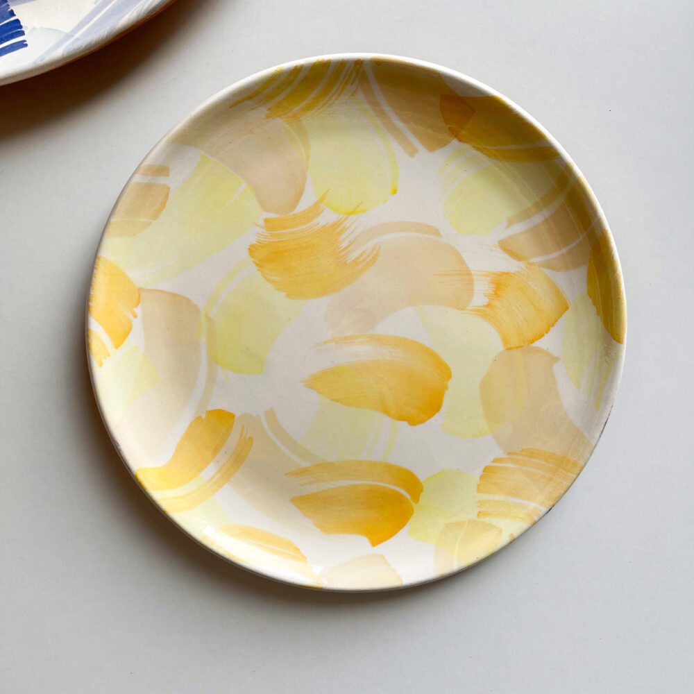 FAN SMALL PLATE YELLOW MIX