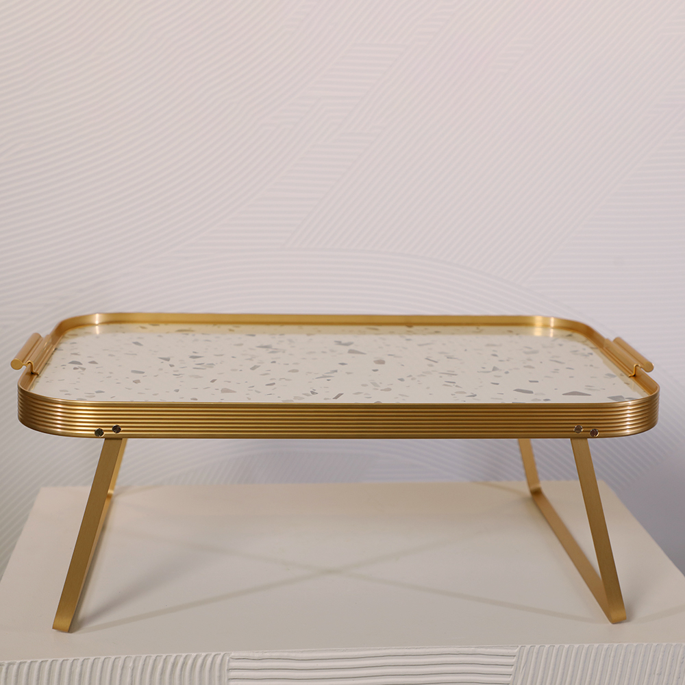 LAP TRAY TERRAZZO GOLD 100668 LAP TRAY TERRAZZO GOLD 100668