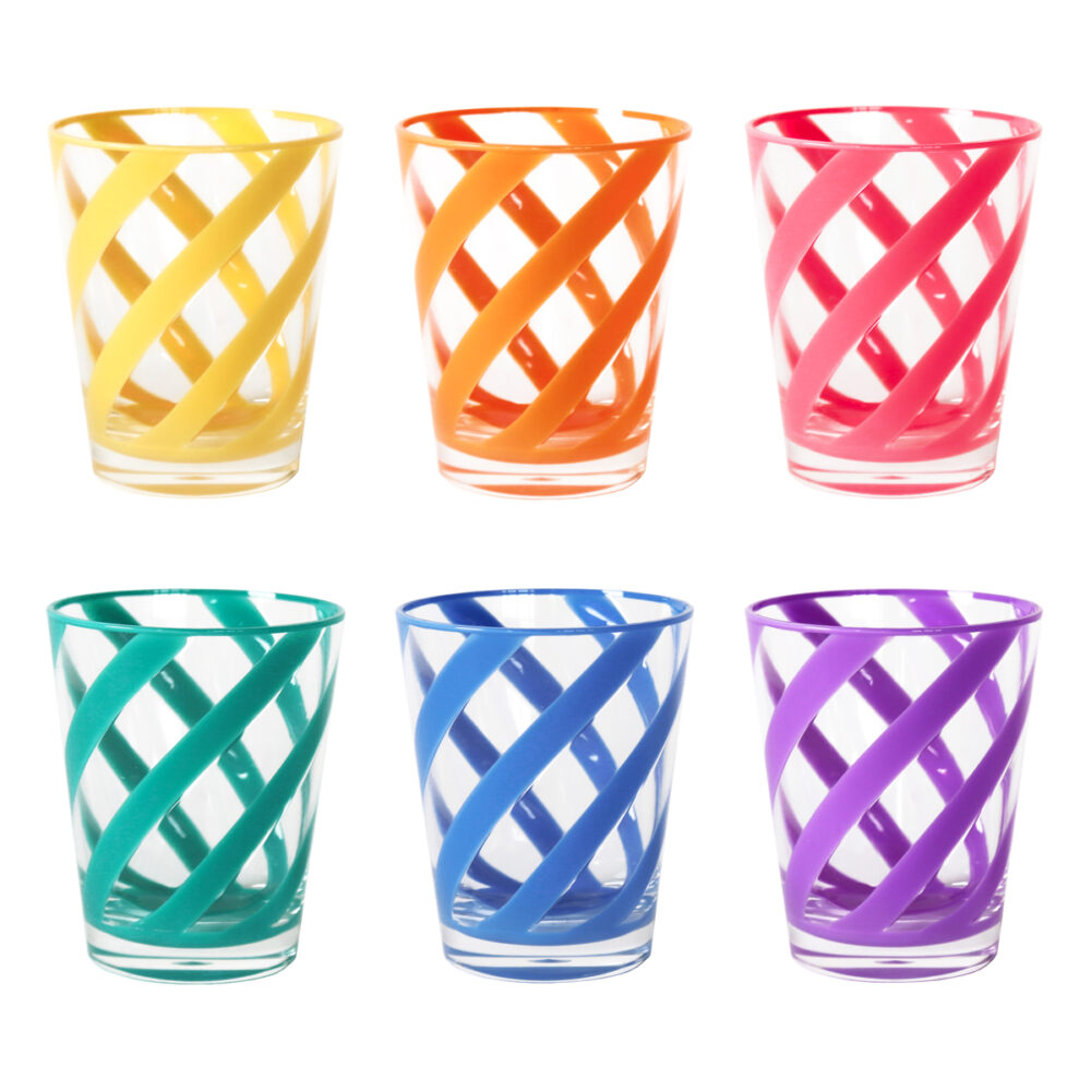 MIX OF 6 “HAPPY COLOR” GLASSES OUTDOOR