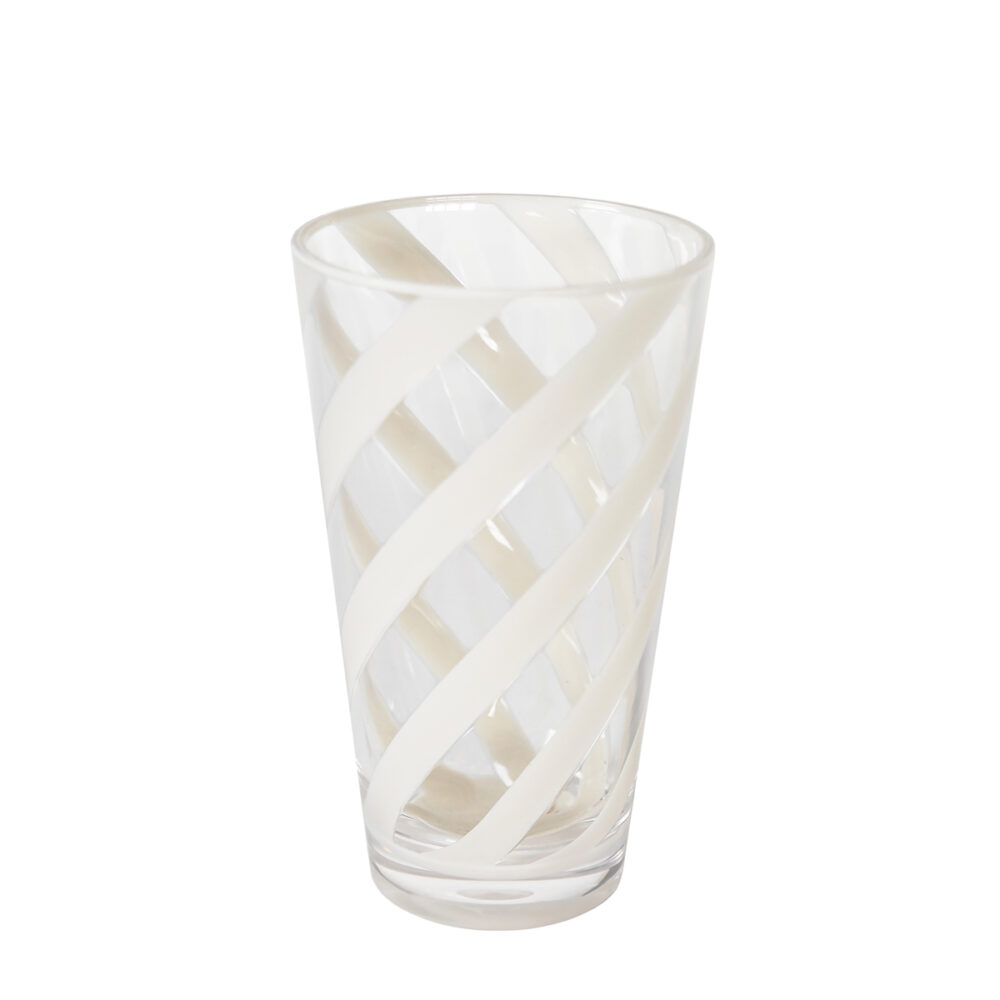 OUTDOOR GLASS CREAM SPIRAL L