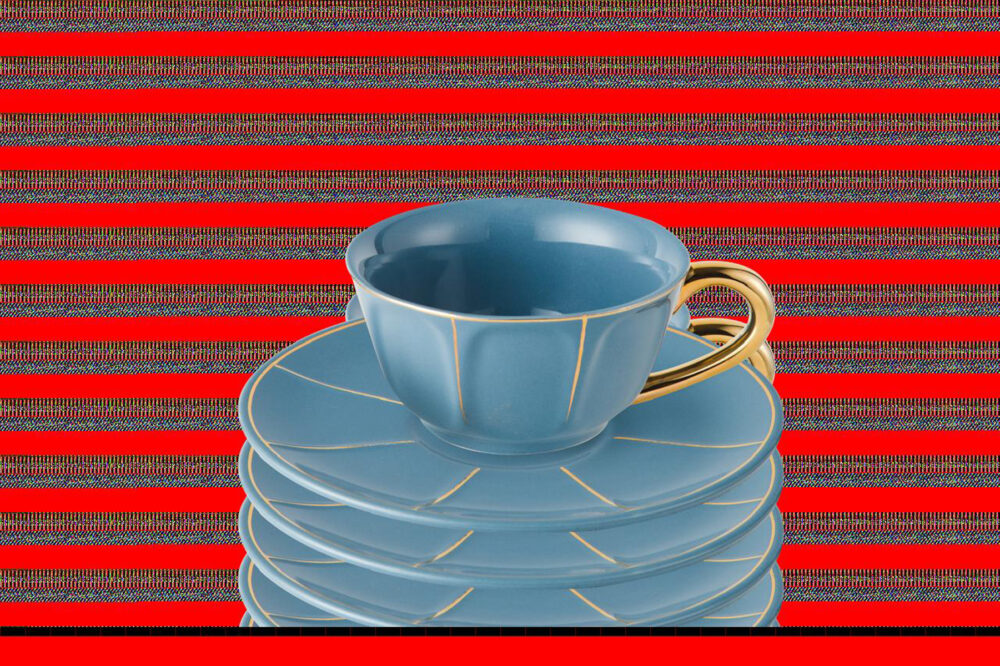 TEA CUPS BLUE