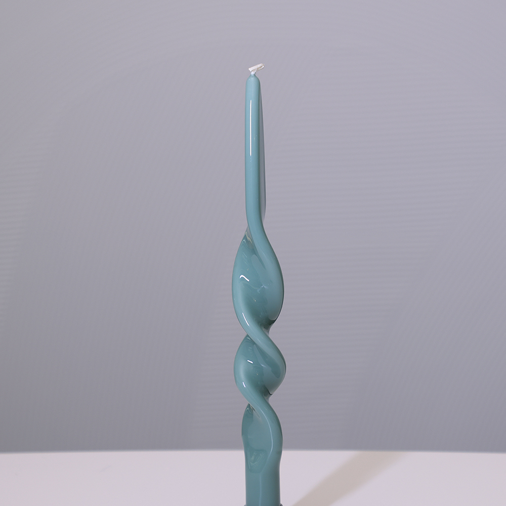 CANDLE DENISE H28 JADE GREEN