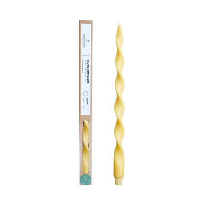 CANDLE BIG LAZY SPIRAL LEMON