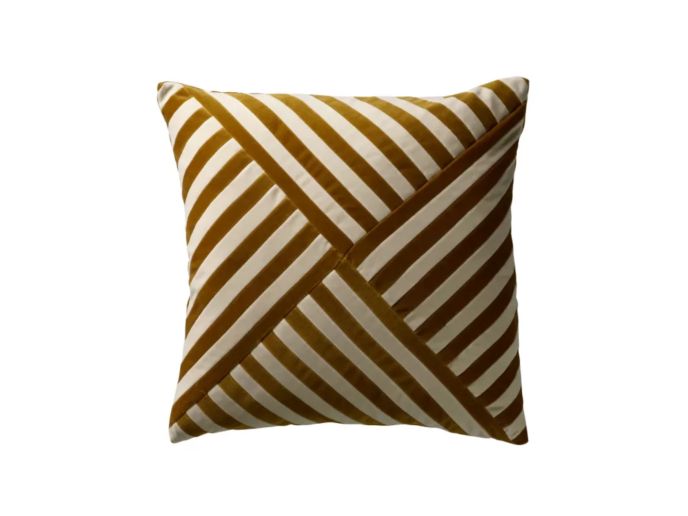 CUSHION LILY 55 X 55 CARAMEL/DUSTY WHITE