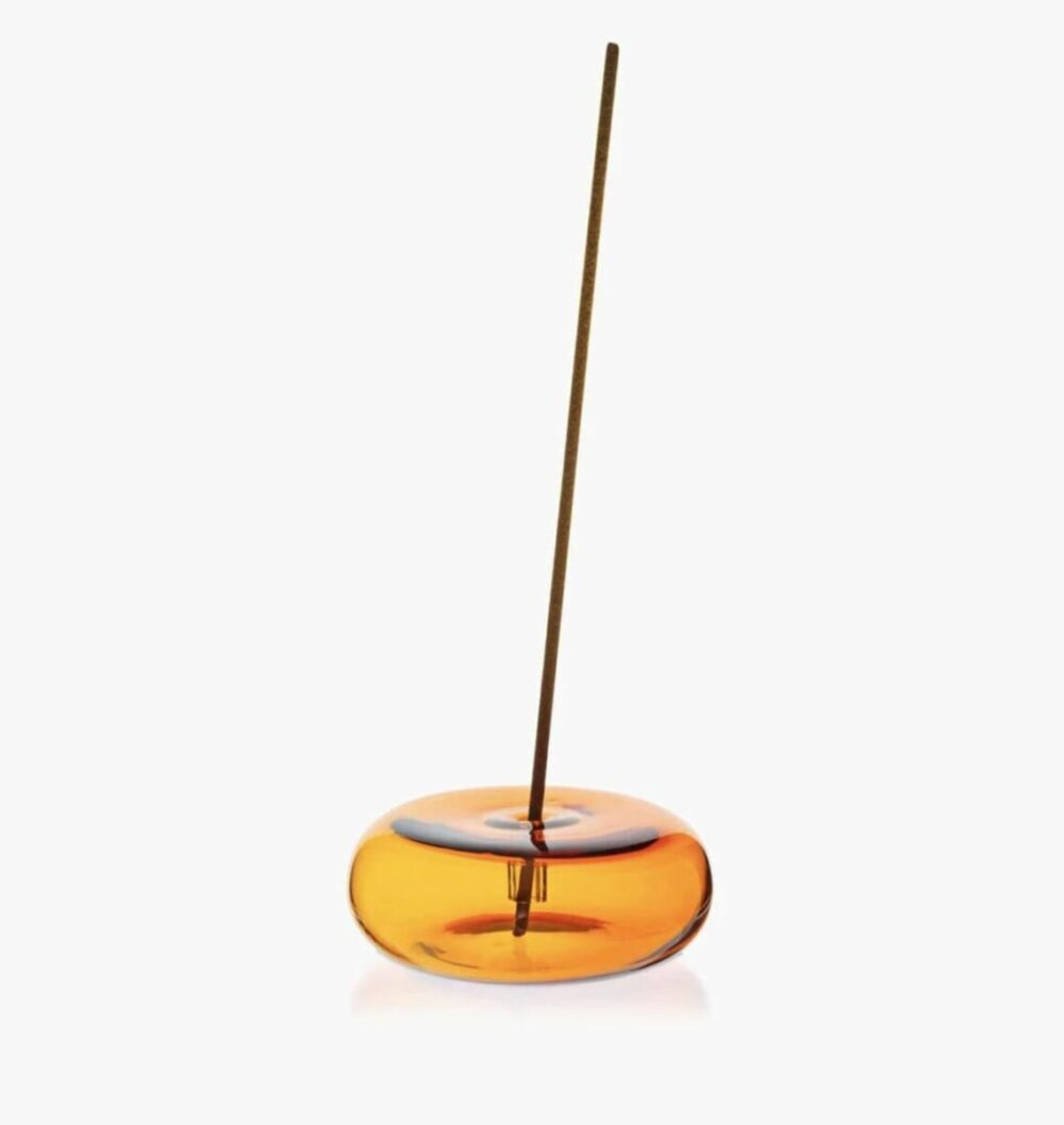 MAEGEN DIMPLE GLASS INCENSE HOLDER