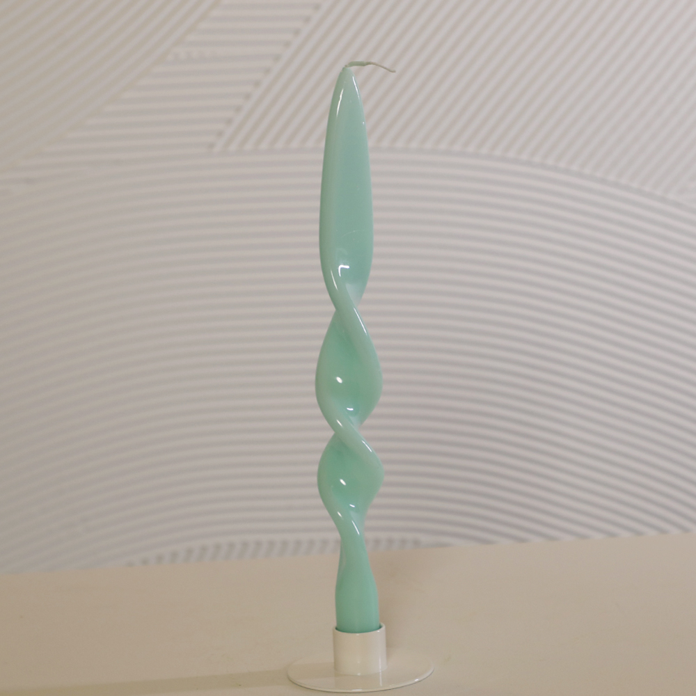 CANDLE DENISE H28 VERDE ACQUA