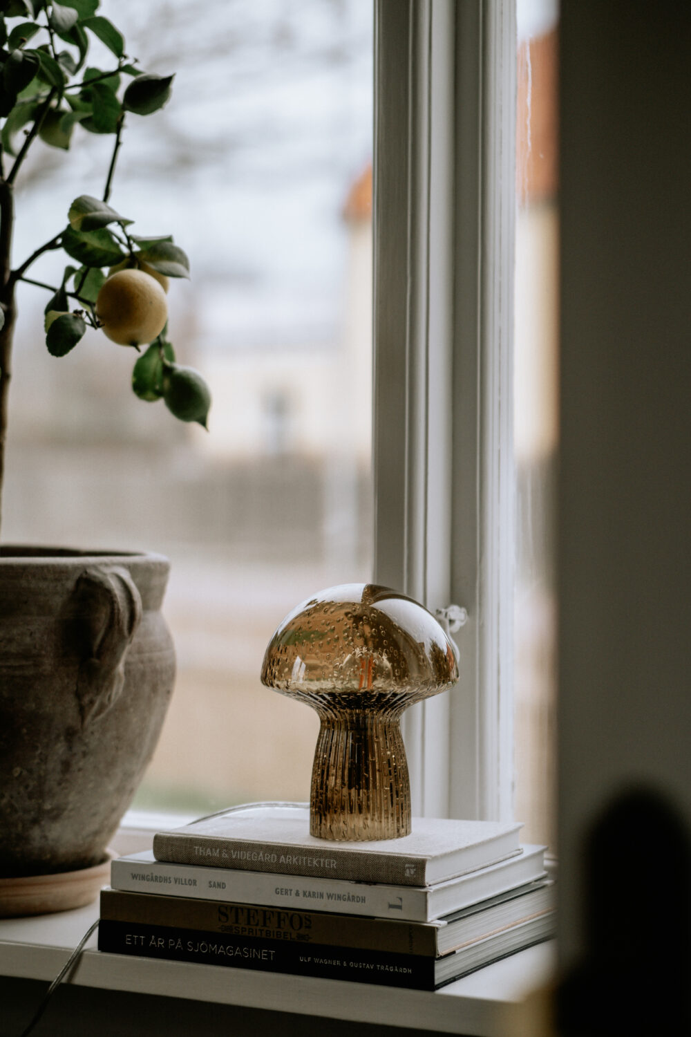 TABLE LAMP FUNGO 22 BROWN