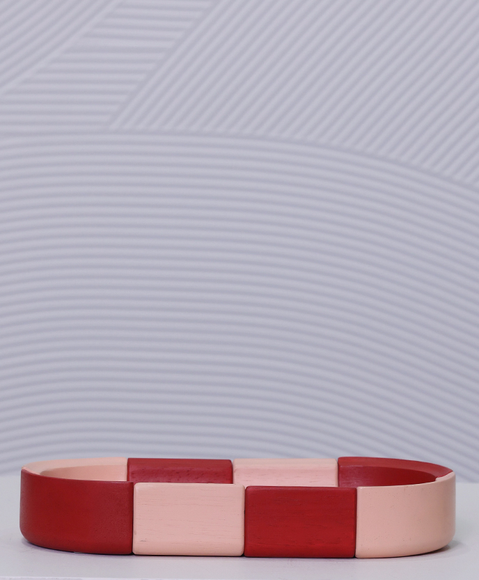 PATCHED TRAY IN ROUGE