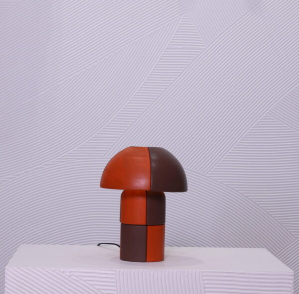 PATCHED TABLE LAMP IN EARTH